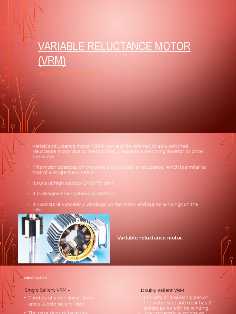 Overview of Variable Reluctance Motors | PDF | Electric Motor ...