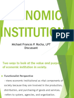 Economic Institution: Michael Frances P. Rocha, LPT Discussant