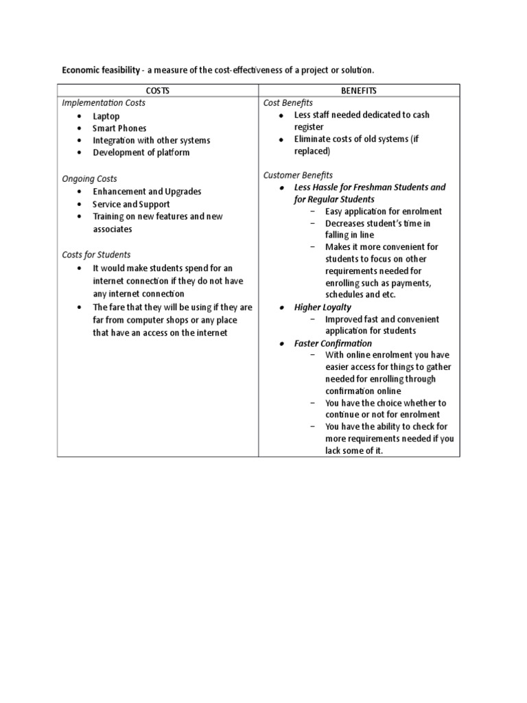 Economic Feasibility | PDF | Internet Access | Internet