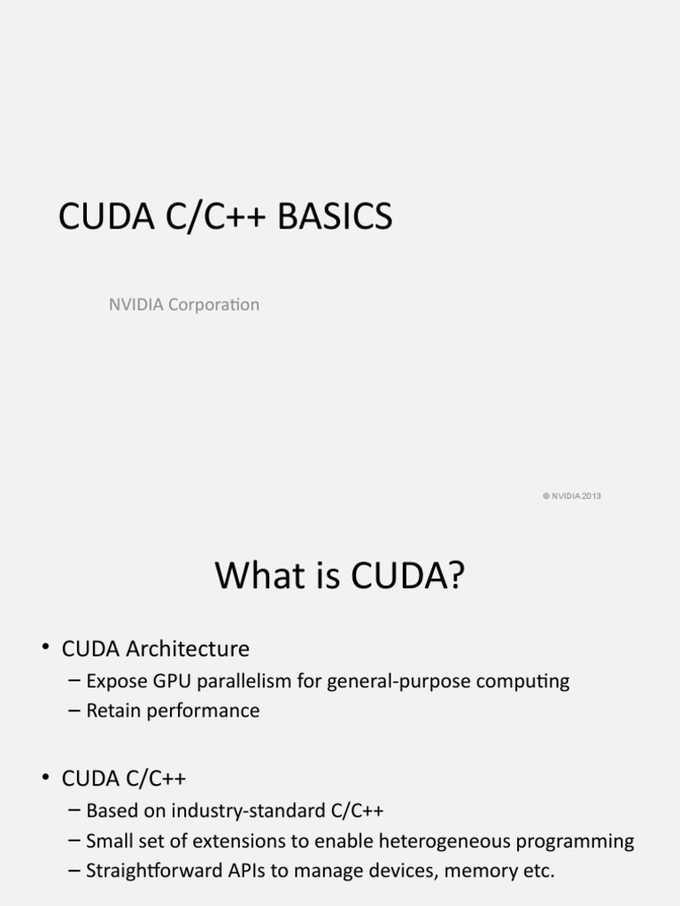 Introduction To CUDA C 3 | PDF | Thread (Computing) | Graphics ...
