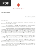 Carta del Episcopado al Presidente