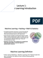 ML Introduction: Hacking + Math & Statistics