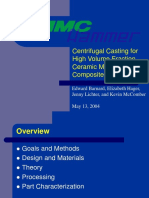 Centrifugal Casting For High Volume Fraction Ceramic Metal Composite Parts