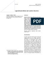 A Review of Oppositional Defiant and Conduct Disorders