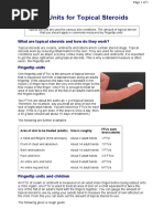 Fingertip Unit Guide for Topical Steroids | PDF | Wellness