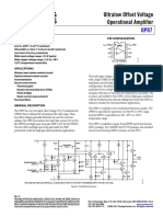 Ultralow Offset Voltage Operational Amplifier: Data Sheet