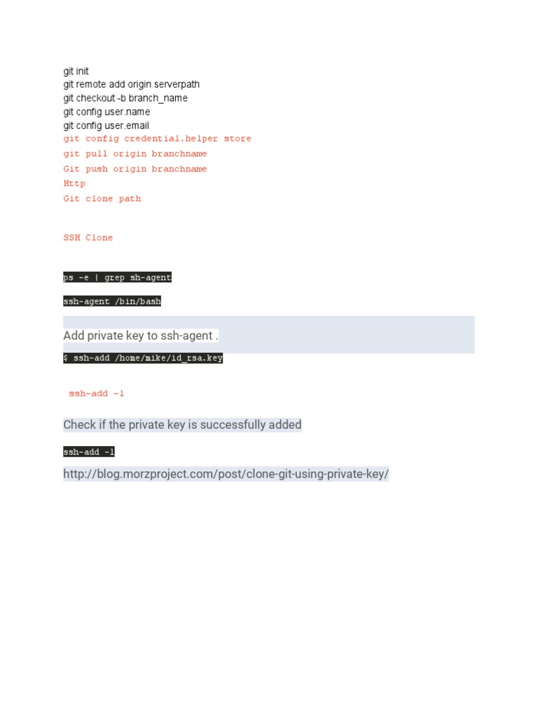 Git Setup and SSH Key Management Guide | PDF