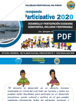 Desarrollo y Participación Ciudadana Inclusiva y Responsable - MPP 2020