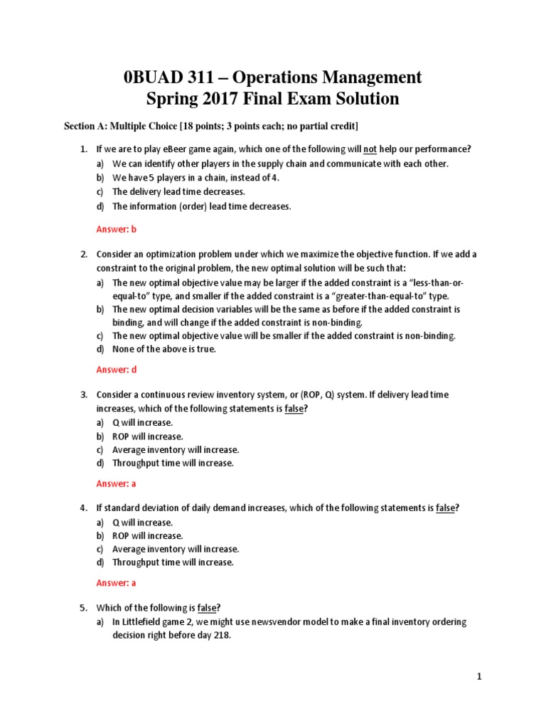311 Spring 2017 Final Exam Solution | PDF | Mathematical Optimization ...