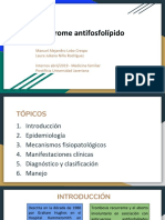 Síndrome Antifosfolípido - Últimas Actualizaciones