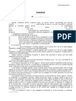 Formular Conventie Someri Art 85 Din Legea Nr. 76/2002