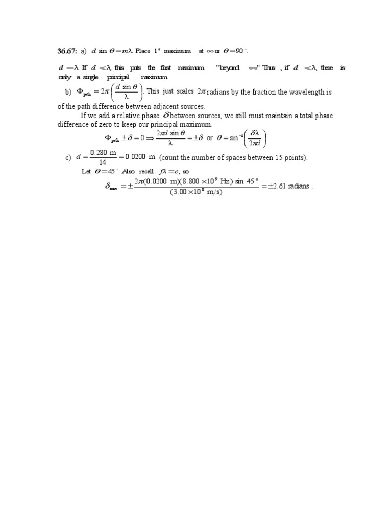 Wavelength and Phase Difference Analysis | PDF | Teaching Methods ...