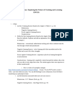 Chapter 4 Short Essay Exploring The Nature of Teaching and Learning