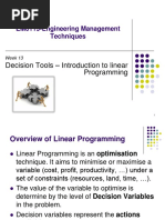 Week 13 (Intro To Linear Programming)