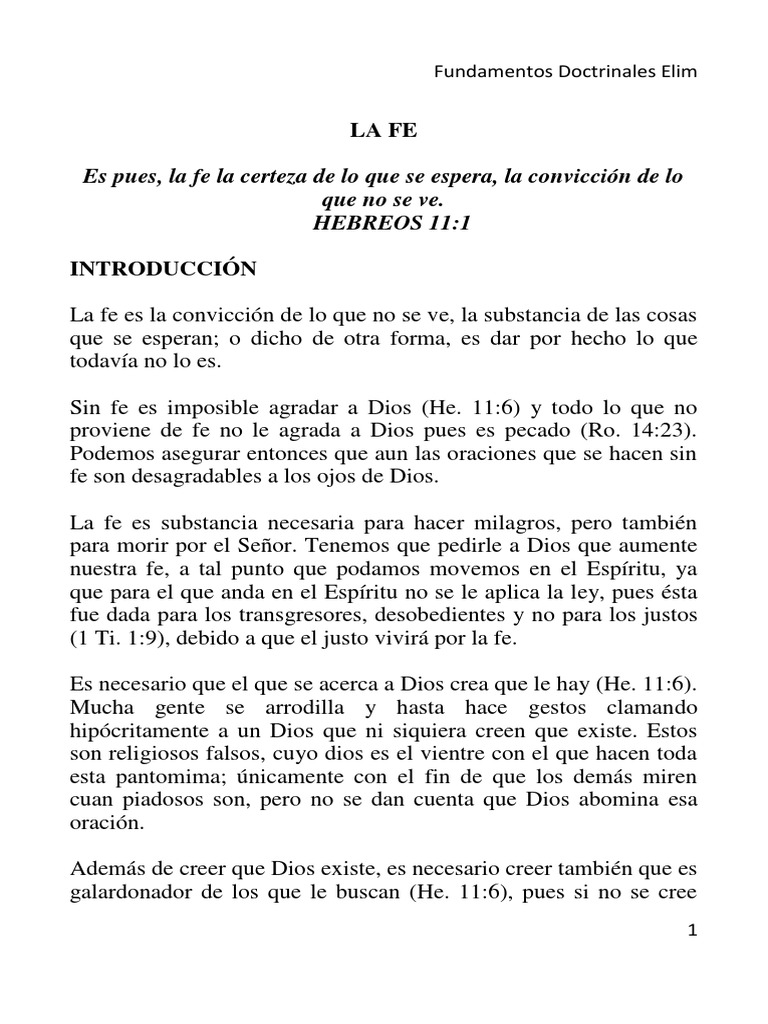 Fundamentos de la Fe Cristiana | PDF | Fe | Cristo (título)