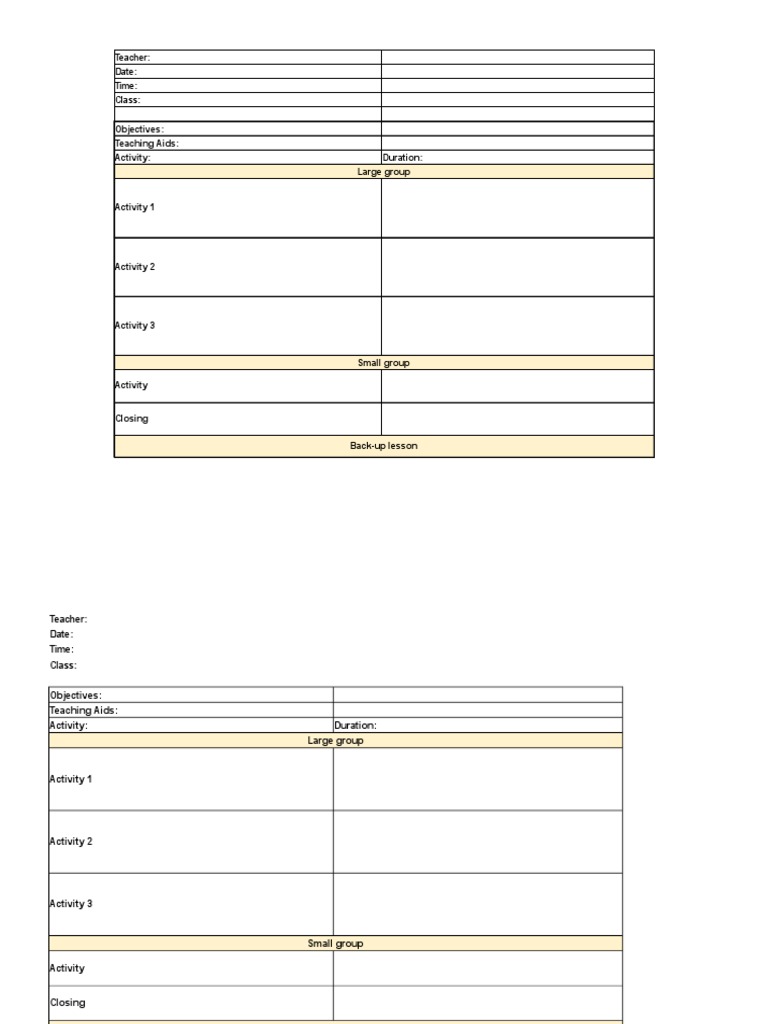Lesson Plan Template for Teachers | PDF