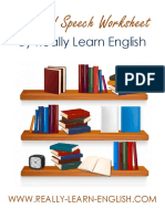 Reported Speech Worksheet by Really Learn English