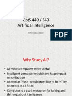 Artificial Intelligence Lecture Materials - D.J. Cook (2019) PDF