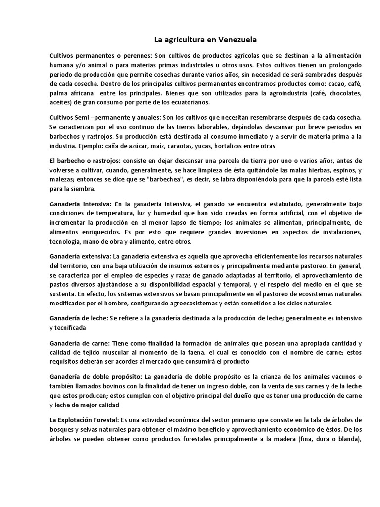 Historia de la Agricultura en Venezuela | PDF | Reforma agraria | Venezuela