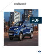 Ford Ecosport - Customer Ordering Guide and Price List: Effective From 12th Sept 2016