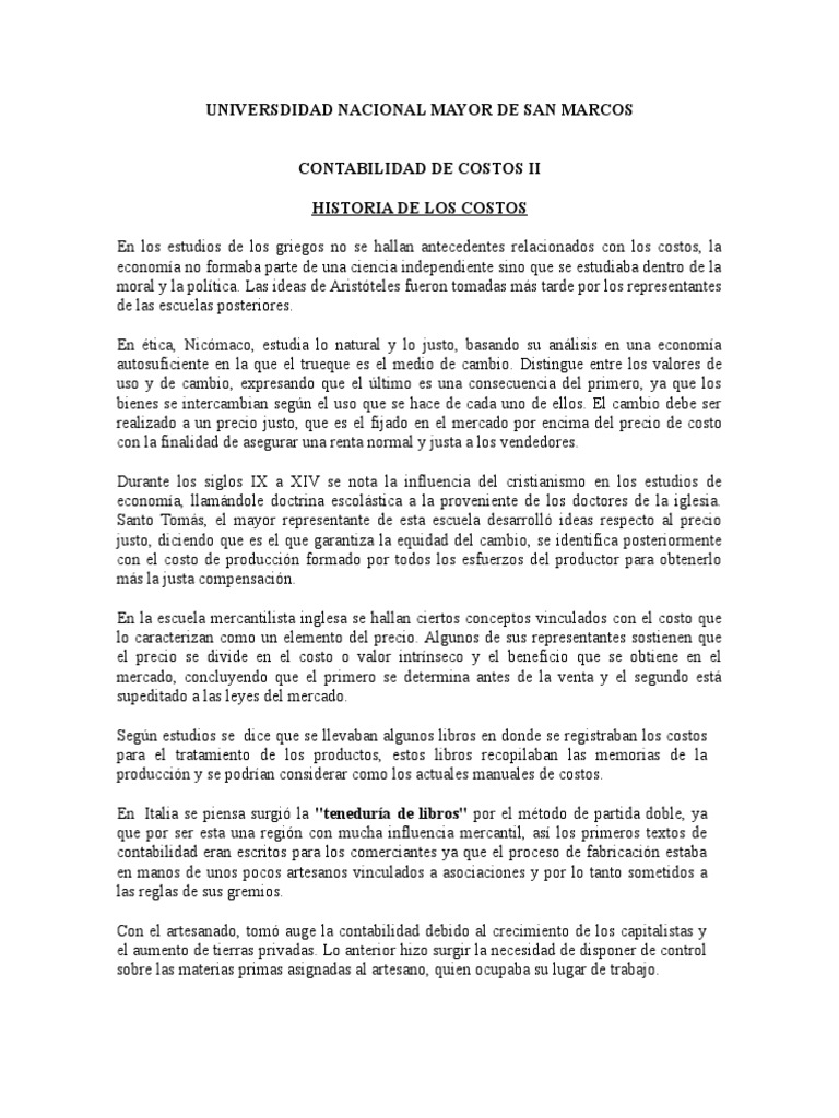 Contabilidad de Costos II | PDF | Costo | Contabilidad