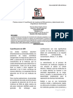 Determinación ADN genómico electroforesis