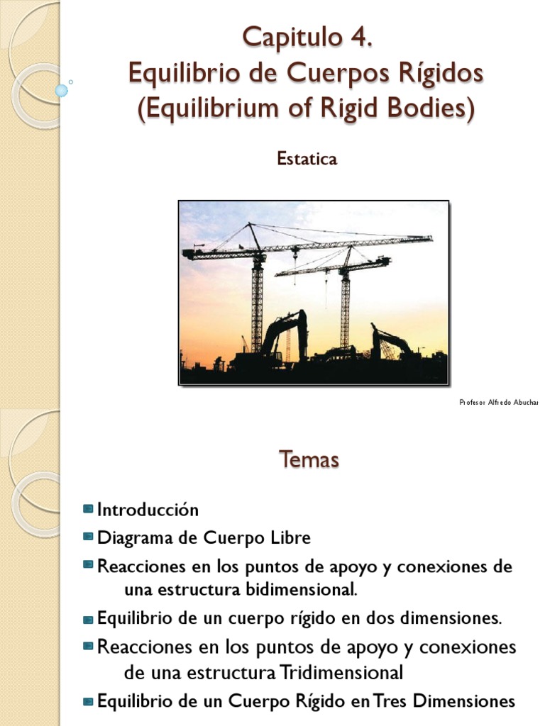 Estática Equilibrio Del Cuerpo Rigido | PDF | Ingeniería mecánica | Física