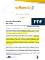 Lectura 1 - Trascendencia de La Investigación