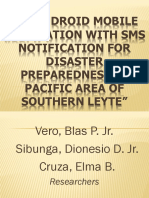 An Android Mobile Application With Sms Notification For Disaster Preparedness in Pacific Area of Southern Leyte"