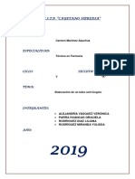 Elaboración de un talco antifúngico con ácido bórico, óxido de zinc, ketoconazol y mentol