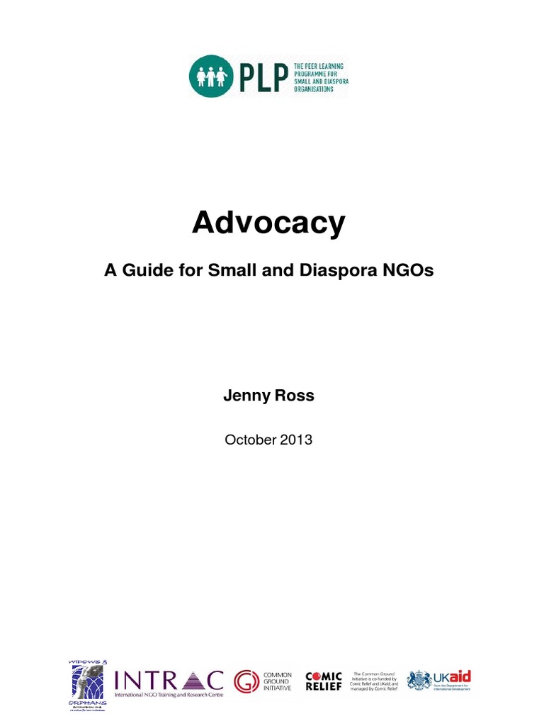 Advocacy Guide for Small NGOs | PDF | Risk | Non Governmental Organization