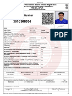 Railway Recruitment NTPC Printed Application
