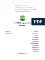 Expresión oral y escrita en bachilleres