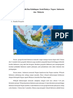 Kondisi Geografis Dan Kehidupan Sosial Budaya Negara Indonesia Dan Malaysia