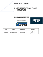 Upgrading Track Structure Design Mix Report