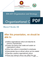 IEM 631:organization and Strategy: Organizational Culture