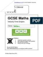 Velocity Time Graphs