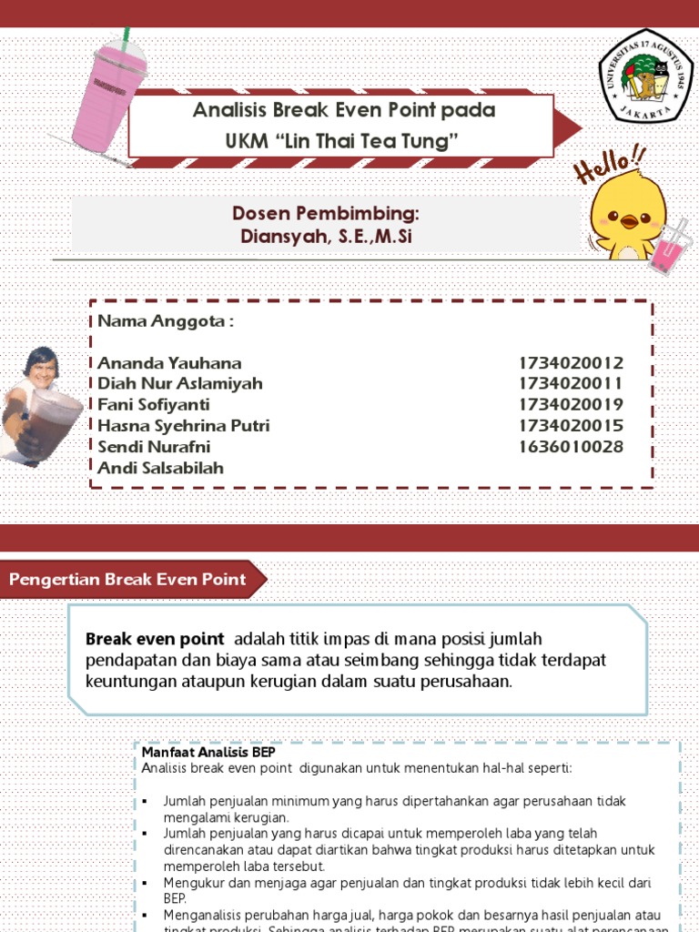 Menghitung Bep Pada Produk Thai Tea