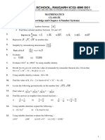 O. P. JINDAL SCHOOL, RAIGARH (CG) MATHEMATICS CLASS-IX CHAPTER-1 NUMBER SYSTEMS