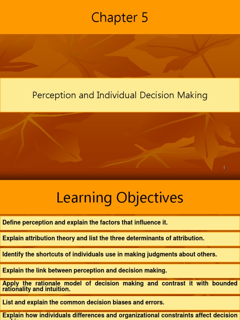 Perception and Decision Making Insights | PDF | Perception | Bias