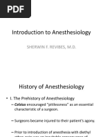 1.introduction To Anesthesiology CSU CMS Lecture