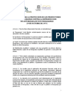 Convenio para La Proteccion de Los Product Ores