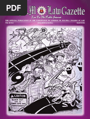 Plm Law Gazette Vol Iii No 1 March 14 Pdf Pdf Government Information Social Institutions