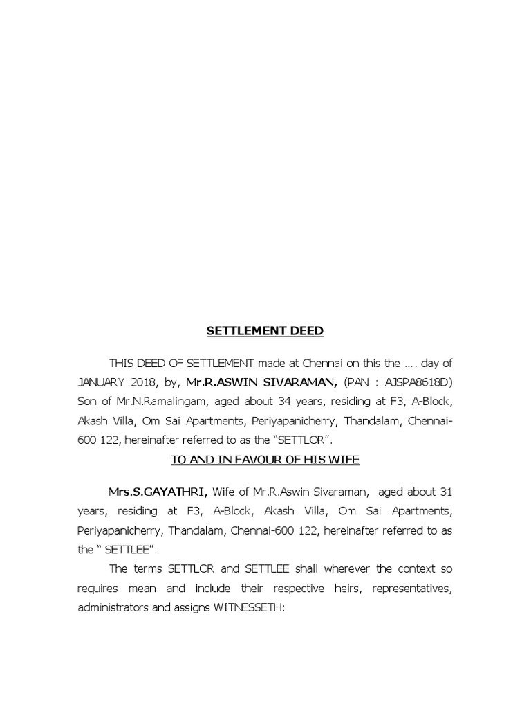 settlement-deed-pdf-covenant-law-property