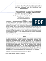 Flava (L.) Merr.) Leaves On Total Cholesterol and Triglyceride Levels in Hyperlipidemic Rats)