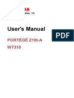 User's Manual: Portégé Z10T-A WT310