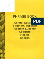 Suc Phrase Book Central Subanen Southern Subanen Western Subanon C Filipino English 1992 PDF
