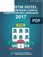 Statistik Hotel Dan Akomodasi Lainnya Kabupaten Deli Serdang 2017