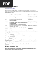 Relative Pronouns: Who