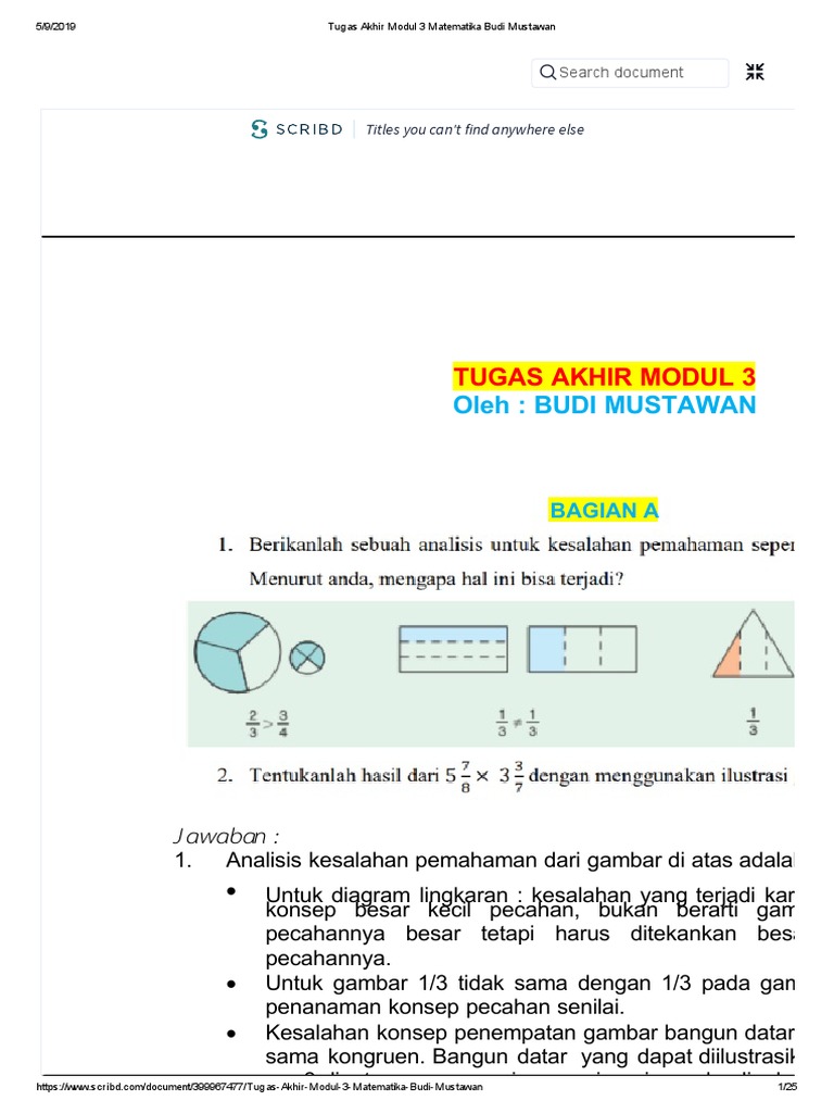 Jawaban Tugas Akhir Modul 2 Tematik Paling Pintar